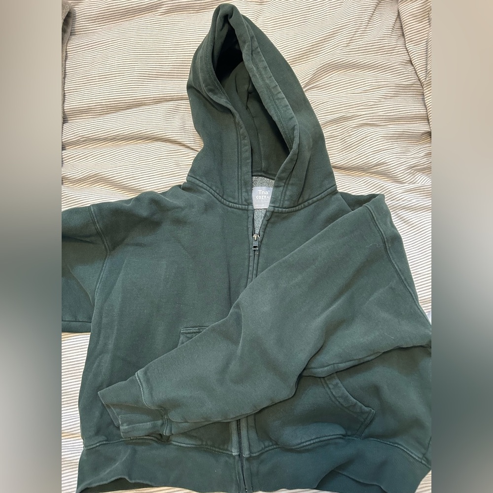 TNA green zip up